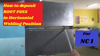 ROOT PASS IN HORIZONTAL WELDING POSITION [upl. by Kellby951]