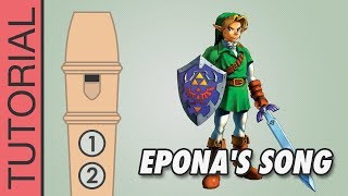 Zelda  Eponas Song  Recorder Notes Tutorial [upl. by Eila]