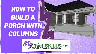 A tutorial showing how to create a Front Porch with Columns Chief Architect Premier software [upl. by Nnalorac279]