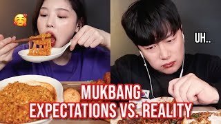 mukbang EXPECTATIONS vs REALITY [upl. by Lambert]