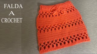 PASO A PASO PARA TEJER FALDA A CROCHET [upl. by Raina]