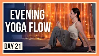 15 min Evening Yoga – Day 21 YOGA FOR HIPS amp LOWER BACK [upl. by Faria]