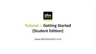 DrFrostMaths Tutorial  Getting Started Student Edition [upl. by Tung734]