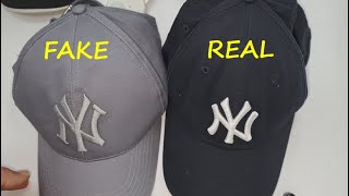 New York Yankees Cap real vs fake review How to spot fake new era MLB hat [upl. by Fabian]