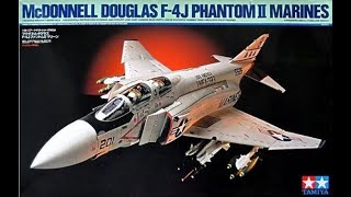 Tamiya  F4J Phantom II Marines  132 Scale Model  In Box Review [upl. by Salaidh687]