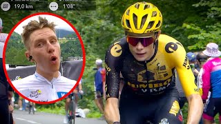 Jonas Vingegaard STUNS Tadej Pogacar on Marie Blanque  Tour de France 2023 Stage 5 [upl. by Fleur]