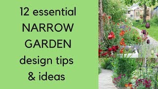 12 narrow garden design tips and ideas [upl. by Ahtamas519]