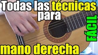 Clases de guitarra para principiantes 5 Como tocar con la mano derecha Fácil y básico [upl. by Naryt931]