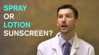 Should You Use Spray or Lotion Sunscreen [upl. by Arvad]