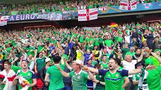 Northern Ireland fans singingquotWill Griggs on firequot [upl. by Suoivatnom]