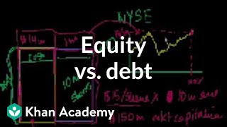 Equity vs debt  Stocks and bonds  Finance amp Capital Markets  Khan Academy [upl. by Anivol]