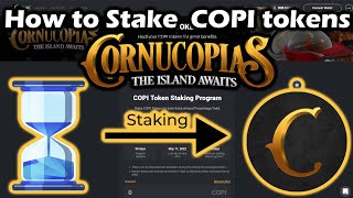 How to Stake Cornucopias COPI tokens [upl. by Albright]