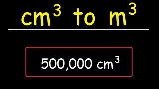 How To Convert Cubic Centimeters to Cubic Meters  cm3 to m3  Volume [upl. by Sutsugua305]