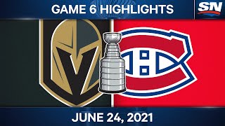 NHL Game Highlights  Canadiens vs Golden Knights Game 6  Jun 24 2021 [upl. by Olson]