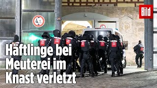 Gefängnismeuterei Polizei stürmt Knast in Thüringen  JVA Untermaßfeld [upl. by Thad]