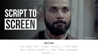 Haider  Script To Screen Comparison [upl. by Otxilac]