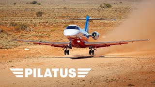 PC24 – First RFDS Landing on an Unpaved Strip in the Australian Outback [upl. by Refotsirk]