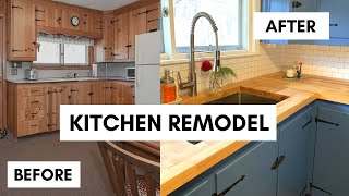 Farmhouse Kitchen Remodel Timelapse  1950s Original Kitchen Before and After [upl. by Draude668]