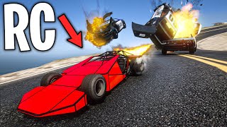 Running from Cops with RC Ramp Car on GTA 5 RP [upl. by Switzer]