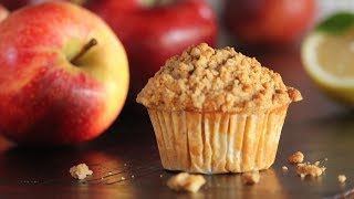 Apple Crumble Muffins Recipe  Streusel  How Tasty Channel [upl. by Yhtac884]