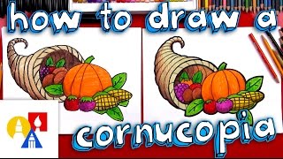 How To Draw A Cornucopia [upl. by Katt]