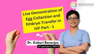 Live Demonstration of Egg Collection and Embryo Transfer in IVF By Dr Kaberi Banerjee  Part 1 [upl. by Eatnoled]