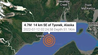 47 Earthquake Tyonek Alaska 71222 [upl. by Kaitlynn]